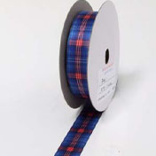Tartan Ribbon, Sateen Polyester, 23mm